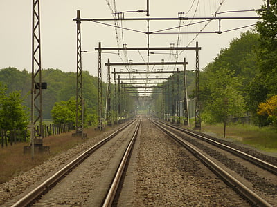 τρένο, σιδηροδρομική γραμμή, Ολλανδία, μεταφορές, ταξίδια