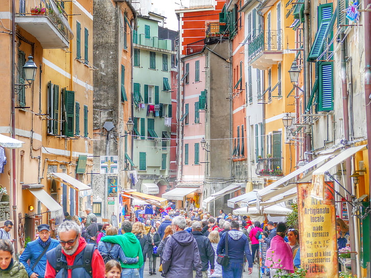 Alley, Värviline, Itaalia, Cinque terre, maaliline, ENG, Värv