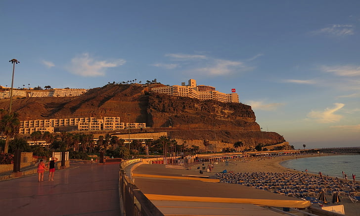 The, Palmas de Gran Canaria, z, wielki, Wyspy Kanaryjskie, Hiszpania, pieszo