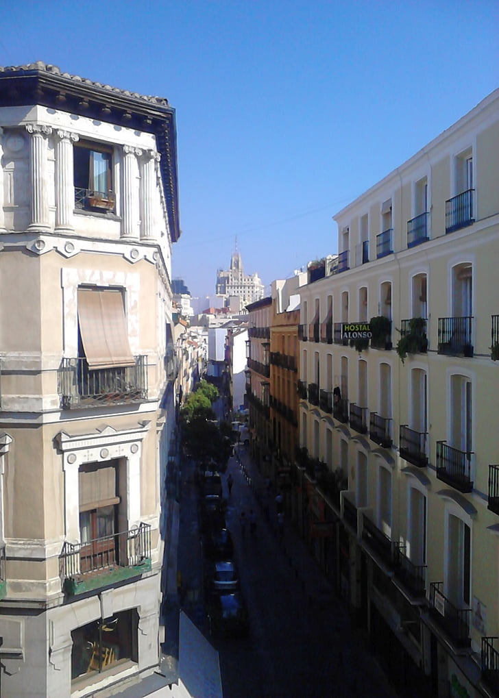 Malaikat square, Madrid, lingkungan huruf, Spanyol, Pusat kota, arsitektur, eksterior bangunan