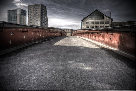 Zurych, Most, Szwajcaria, betonu, od, Domy, Miasto