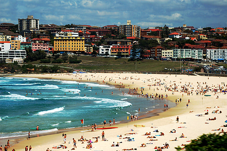 Bondi beach, Sydney, Australië, strand, zee