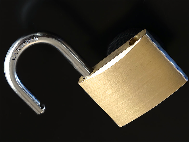 u-lock, Metal, brillant, non sécurisé, Or, Château, cadenas