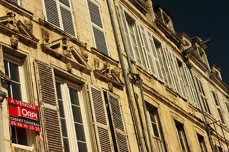 França, hauswand, façana, finestra, casa, arquitectura, edifici exterior