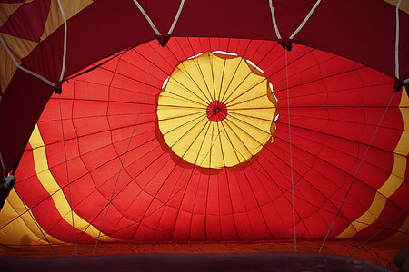 Heißluftballon, Flug, Licht, Unterhaltung, Feuer, mehrfarbig, rot