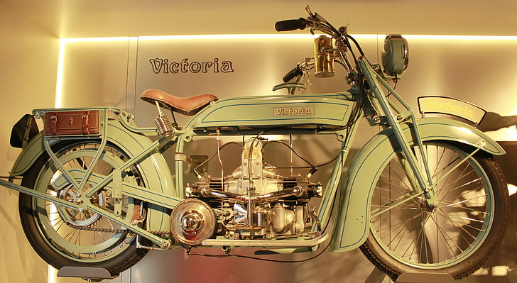 victoria, two wheeled vehicle, oldtimer, motorcycle, vehicle, old, historically