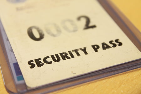 bezpieczeństwa, Pass, Identyfikator, kart z chipem, klucz, drzwi, wpis