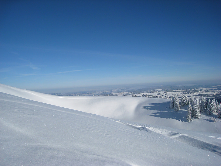 Allgäu, Hörnle wertacher, inverno, neve, sole, luce, skiiing backcountry