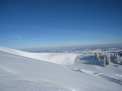 Allgäu, hörnle wertacher, ziemas, sniega, saule, gaisma, Backcountry skiiing