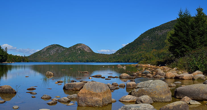 Acadia, Maine, Göl, Açık, manzara, ABD