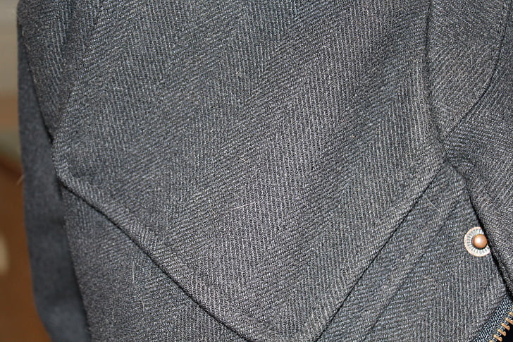 Stoff, Fischgrät-Muster, Muster, Struktur, Textur, grau, Jacke