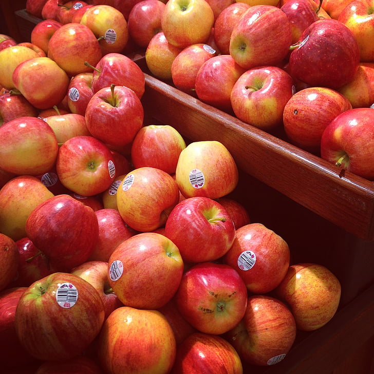 りんご, フルーツ, 新鮮です, 赤, ストア, 自然, 赤いリンゴ