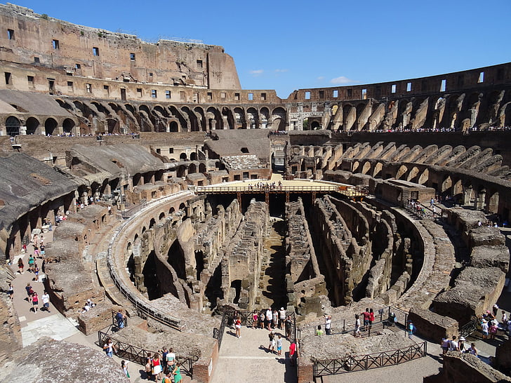 rome, coliseum, italy, antique, monument, ancient architecture, arena