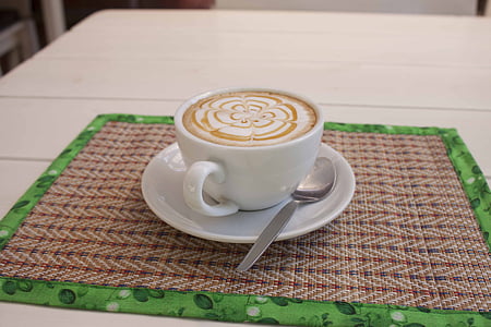 Kawa, cappuccino, Espresso, Kawiarnia, Kofeina, napoje, Puchar
