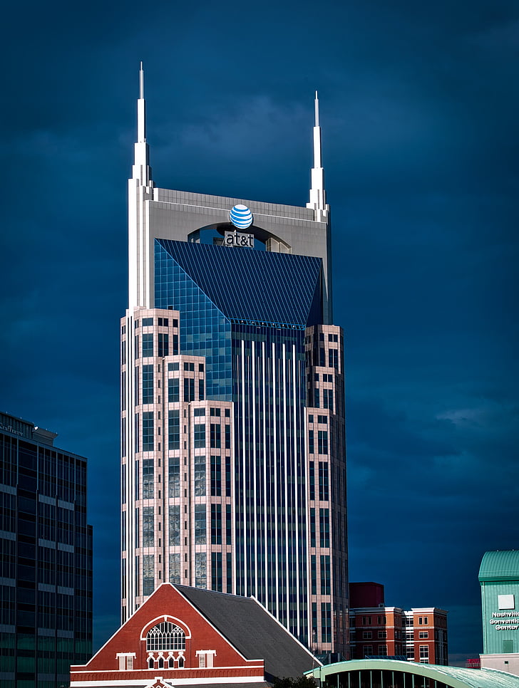 Nashville, Tennessee, in het gebouw van de t, Ryman auditorium, stad, stedelijke, skyline