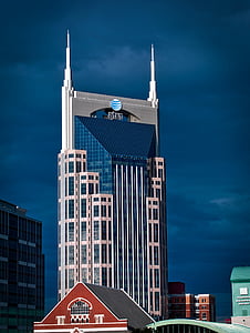 Nashville, Tennessee, t épületében, Ryman auditorium, város, városi, Skyline