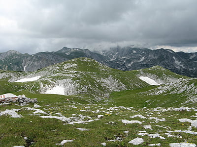 Alpy, góry, krajobraz, Austria, Natura, chmury