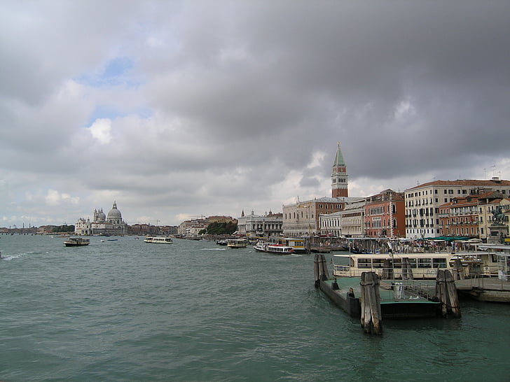 Venecija, gondole, Italija, Venezia, vode, Venecija - Italija, arhitektura