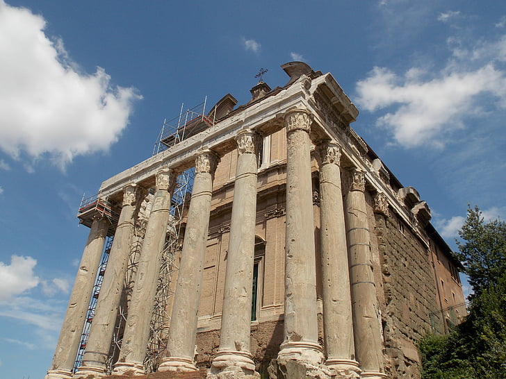 Fórum Romano, Roma, Itália, Roman, arquitetura, ruínas, velho