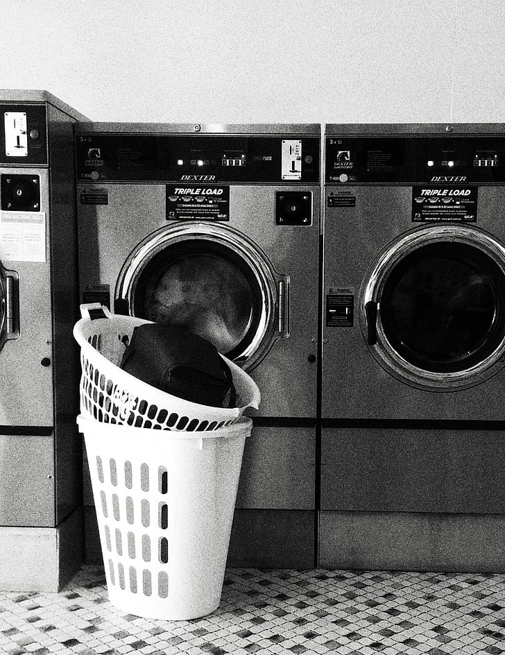 laverie automatique, blanchisserie, laverie automatique, paniers à linge, machines à laver, machine à laver, appareil