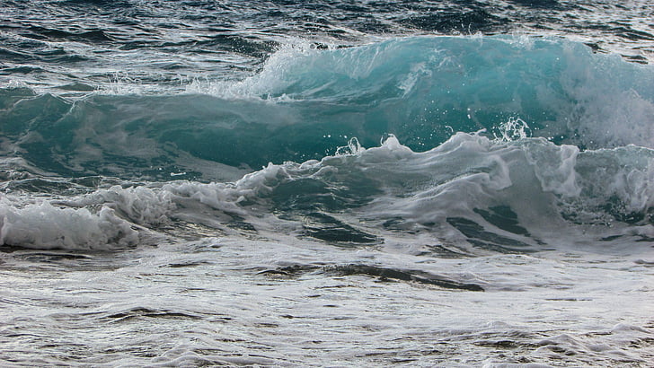 bølge, Smashing, sjøen, stranden, natur, spray, skum