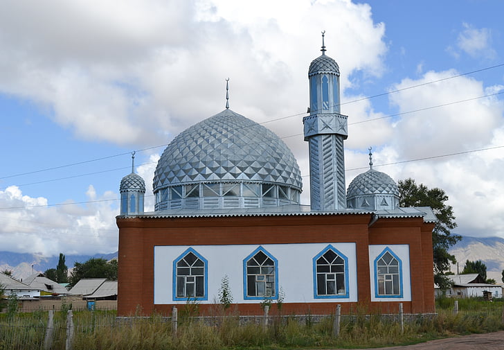 Kirgizistan, moskén, islam, Minaret, Dome