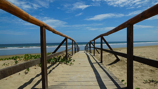 Ecuador, Puerto lopez, stranden, Ocean, vatten, strandad, fisk