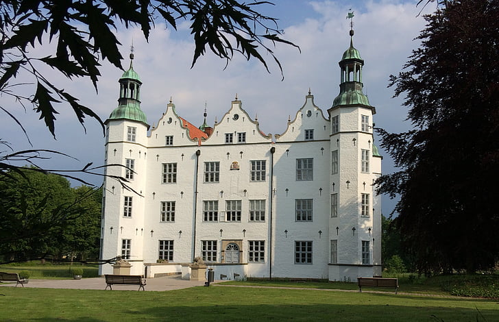 slottet, Ahrensburg, steder av interesse, Nord-Tyskland, historisk, bygge