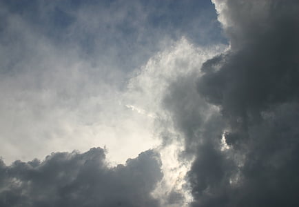 oblaci, naprijed, Vremenska prognoza, oluja, tamno