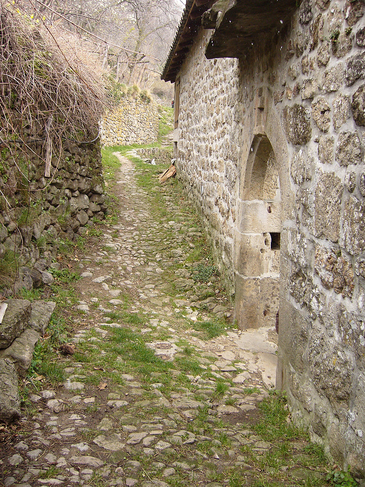 Ardèche, Francija, izolirana hiša, arhitektura, kamniti material, stari, Evropi