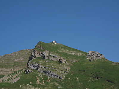 Ebenalp, hory, alpské, chýše