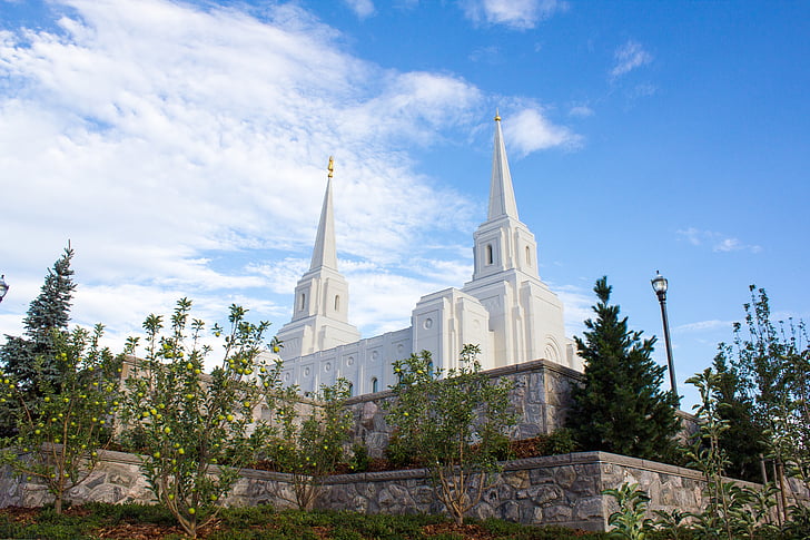 Tempel, LDS, LDS-tempel, Mormon, religie, het platform, gebouw