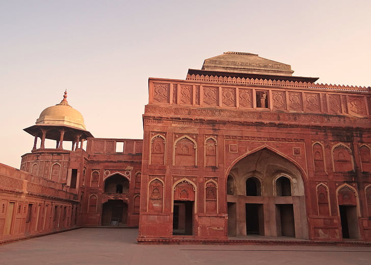 Agra fort, Kasteel, Paleis, Mughal, UNESCO-site, het platform, erfgoed