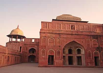agra fort, castle, palace, mughal, unesco site, architecture, heritage