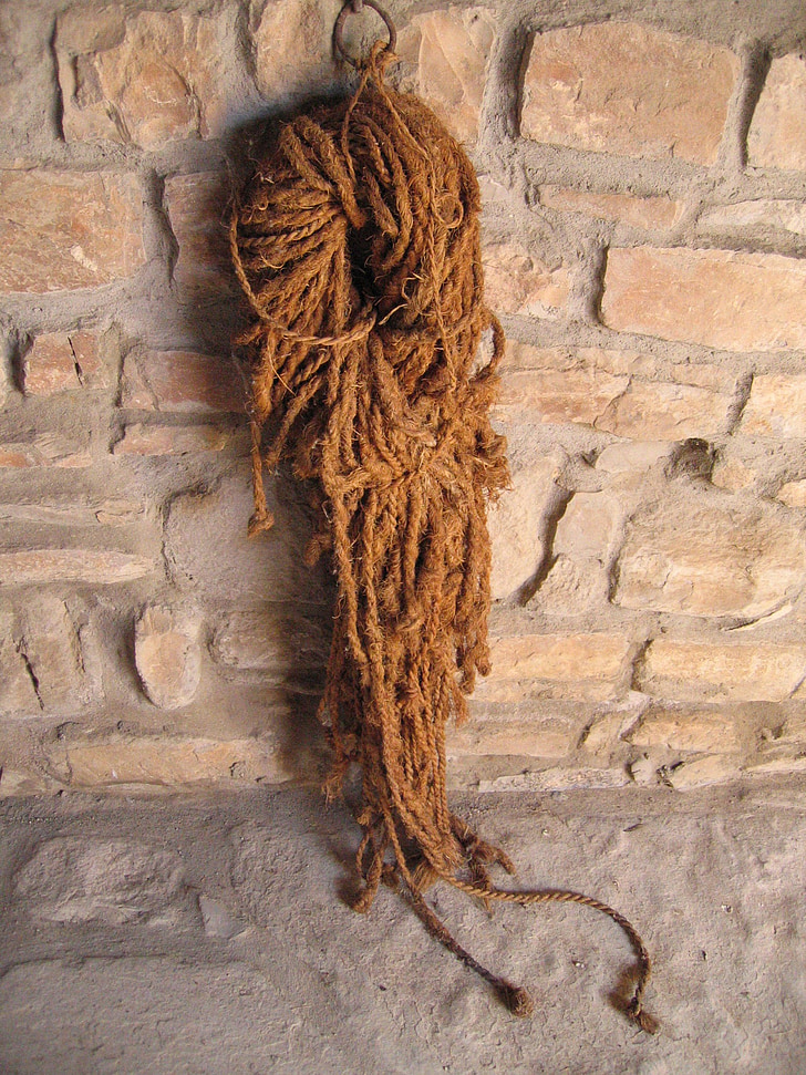 the stone wall, rope, stone, stone floor, line, old, spain