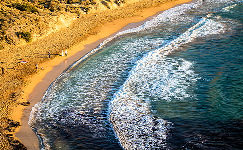 spiaggia, sabbia rossa, mare, estate, Costa, vista sul mare, Riva
