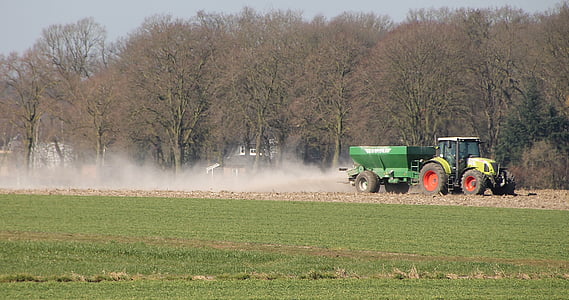 betakarítás, traktorok, mezőgazdaság, mezők, mezőgazdasági termelők, keret gyümölcsök, Münsterland