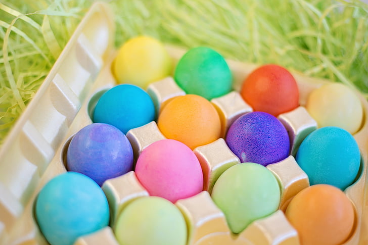 Velikonoční vejce, barevné, pastely, Velikonoce, svátek, jaro, Oslava