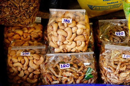 noten, kernen, markt, moer, plant, pinda 's, Cashew kernen