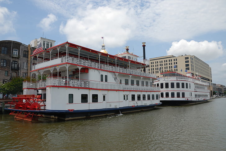 Riverboat, turisme, ferie, elven, båt, vann, reise