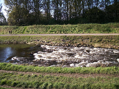 ορμητικά σημεία ποταμού, Πλωτά καταλύματα, πώληση, νερό, Πάρκο, Ποταμός, Mersey