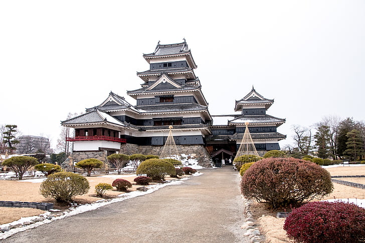 Matsumoto castle, Matsumoto, slott, Japan, japansk, Samurai