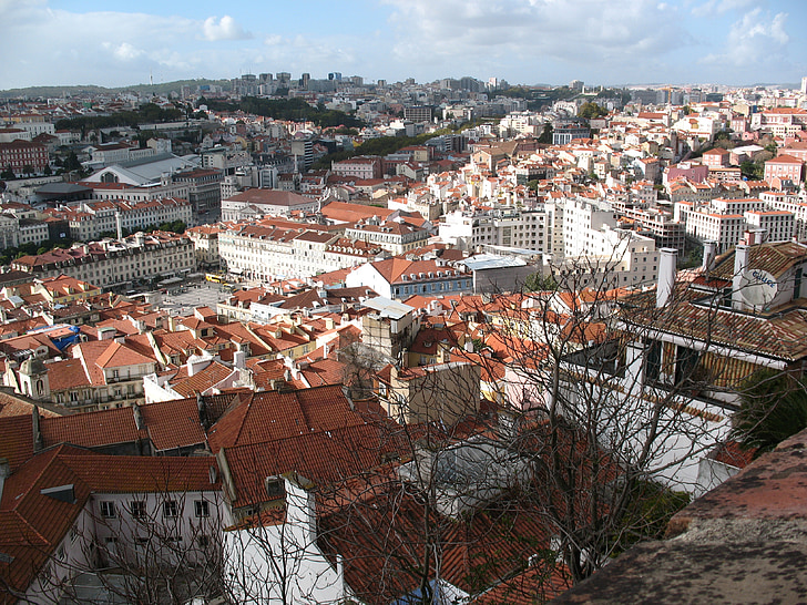 Lisszabon, város, Portugália, városi, nap