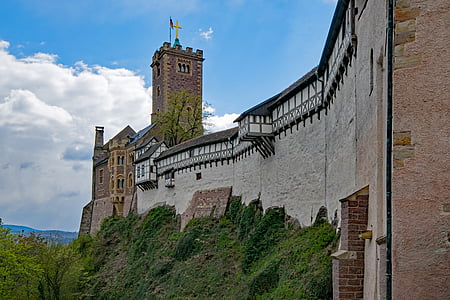 Wartburg slott, Eisenach, Thüringen Tyskland, Tyskland, slott, Martin, Luther