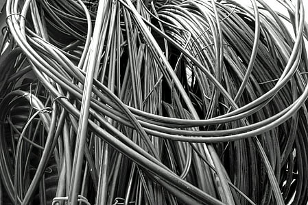 fil, câbles, flexible, Metal, matériel, chaînes, puissance