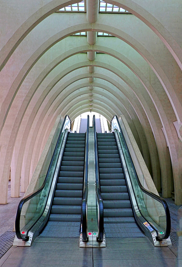 Gare ferroviaire, Liège, Liège, architecture, Belgique, bâtiment, moderne
