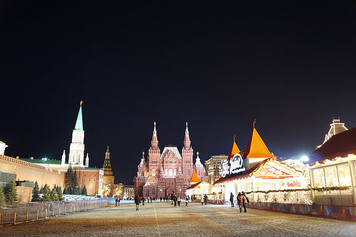 red square, kremlin, moscow, russia