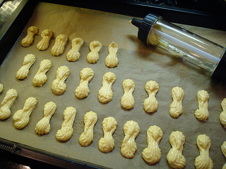 shortbread cookies, lưỡi màu da cam, bánh ống tiêm, nướng, nhà bếp, Giáng sinh, thực phẩm