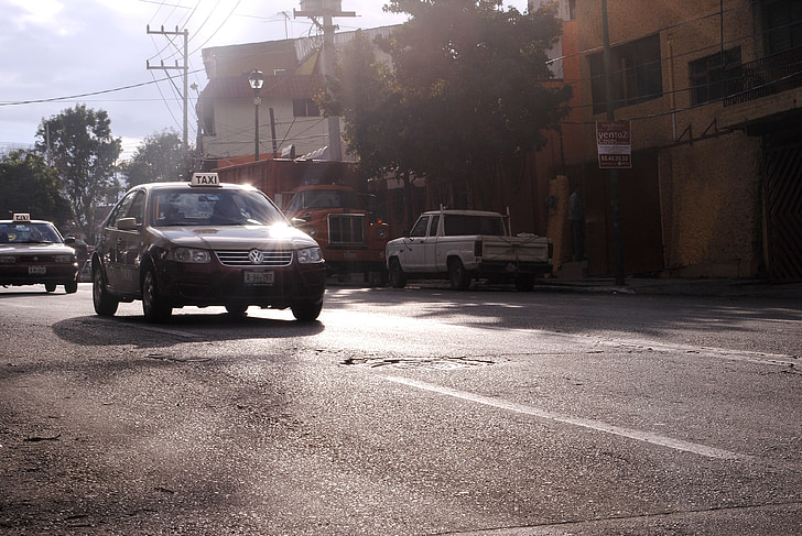 auto, Mexiko, světlo, ulice