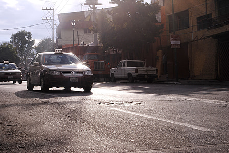 samochód, Meksyk, światło, Ulica